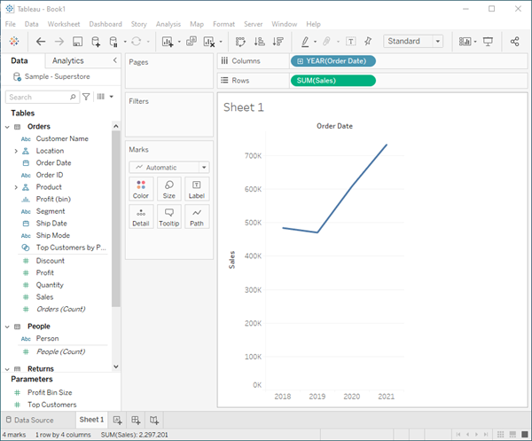 Drag-and-Drop Interface for Building Visualizations